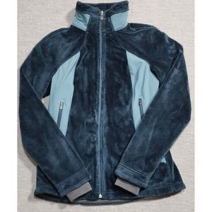 Columbia Womens Fleece Jacket M Blue/teal Full Zip Interchange High Pile